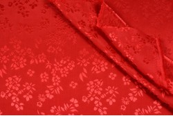 Satin Jacquard rouge