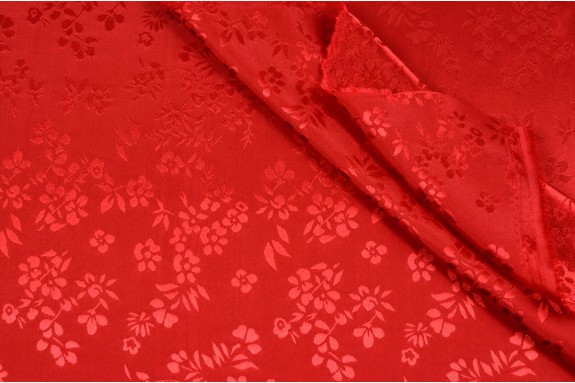 Satin Jacquard rouge