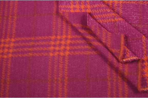 Tartan rose orangé