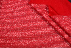 Tricot rouge lurex