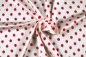 Satin pois rouges