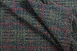 Lainage tartan kaki